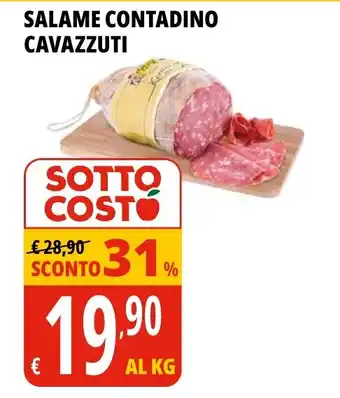 Tigros Salame Contadino Cavazzuti offerta
