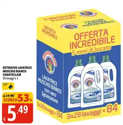 Tigros Detersivo lavatrice muschio bianco Chanteclair offerta