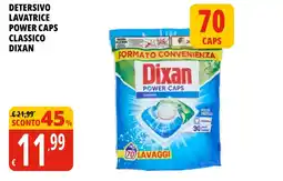 Tigros Detersivo lavatrice power caps classico Dixan offerta