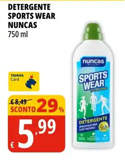 Tigros Detergente Sports Wear Nuncas offerta