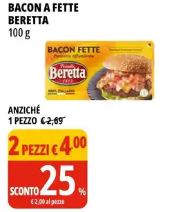 Tigros Bacon a fette Beretta offerta