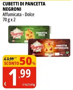 Tigros Cubetti di pancetta Negroni offerta