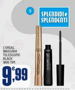 Splendidi e Splendenti L'OREAL MASCARA TELESCOPIC BLACK offerta
