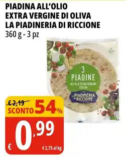 Tigros Piadina all'olio extra vergine di oliva La Piadineria di Riccione offerta