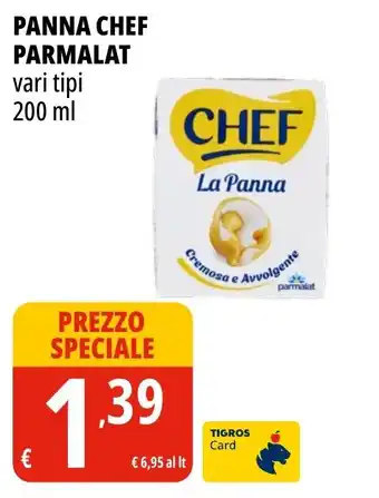 Tigros Panna Chef Parmalat offerta