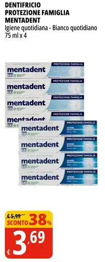 Tigros DENTIFRICIO PROTEZIONE FAMIGLIA MENTADENT offerta