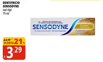 Tigros DENTIFRICIO SENSODYNE offerta