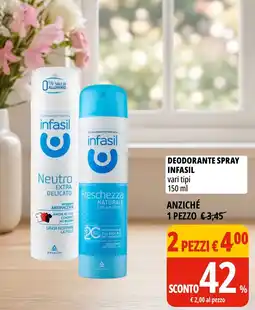 Tigros Deodorante spray Infasil offerta