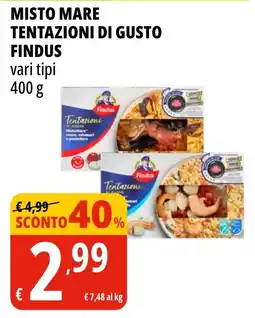 Tigros Tentazioni di Gusto Findus offerta