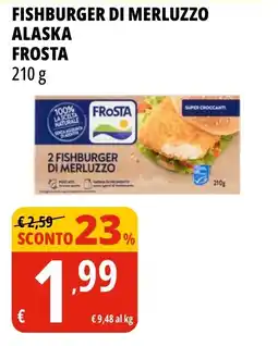 Tigros FISHBURGER DI MERLUZZO FROSTA offerta