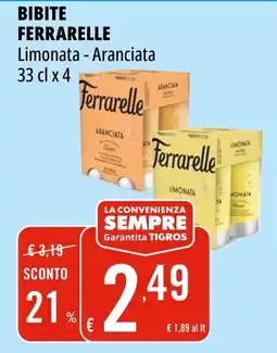 Tigros Bibite Ferrarelle offerta