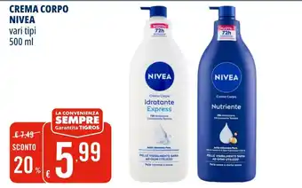 Tigros Crema Corpo NIVEA offerta