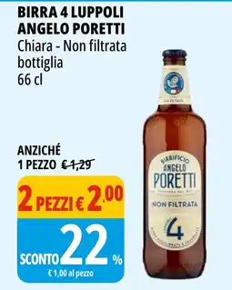Tigros Birra 4 Luppoli Angelo Poretti offerta