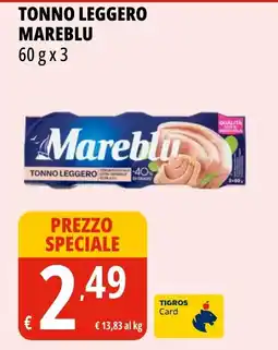 Tigros Tonno Leggero Mareblu offerta