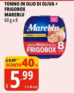 Tigros Tonno in olio di oliva Mareblu offerta