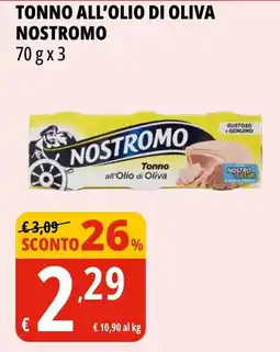 Tigros Tonno all'Olio di Oliva Nostromo offerta
