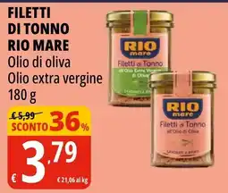 Tigros Filetti di Tonno RIO mare offerta