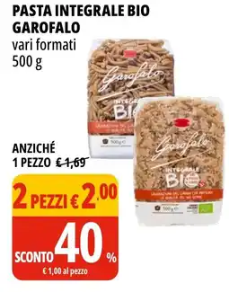 Tigros Pasta integrale bio Garofalo offerta