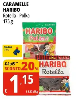 Tigros Caramelle HARIBO Rotella - Polka offerta
