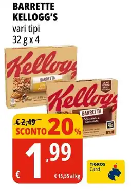 Tigros BARRETTE KELLOGG'S offerta