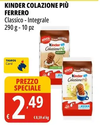Tigros Kinder Colazione Più offerta