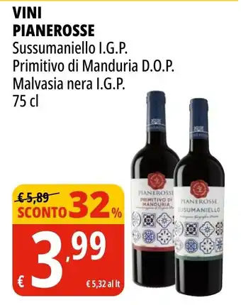 Tigros Vini Pianerose offerta
