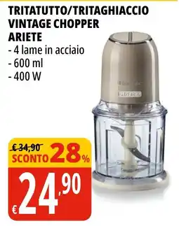 Tigros TRITATUTTO/TRITAGHIACCIO VINTAGE CHOPPER ARIETE offerta