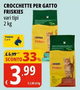 Tigros Crocchette per gatto Friskies offerta