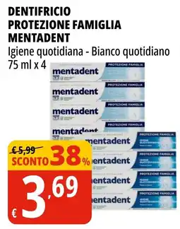 Tigros DENTIFRICIO PROTEZIONE FAMIGLIA MENTADENT offerta