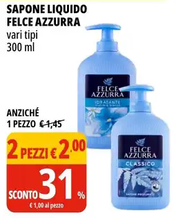 Tigros Sapone liquido Felce Azzurra offerta