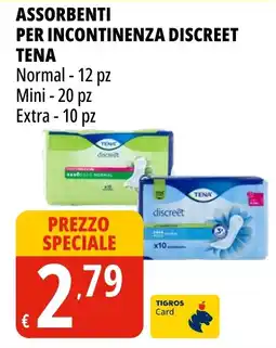 Tigros Assorbenti per incontinenza discreet Tena offerta