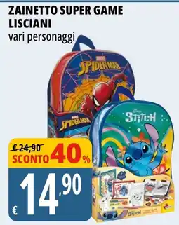 Tigros ZAINETTO SUPER GAME LISCIANI offerta