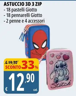 Tigros ASTUCCIO 3D 3 ZIP offerta