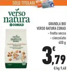 Conad Granola bio Verso Natura Conad offerta