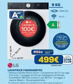 DIMOStore LG lavatrice F4NX5009TKC offerta