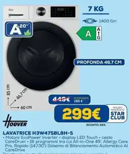DIMOStore Hoover lavatrice H3W47SBL8H-S offerta
