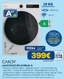 DIMOStore Candy lavatrice BP 413BL8-S offerta