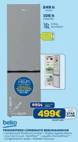 DIMOStore Beko frigorifero combinato B5EUNA406HXB offerta