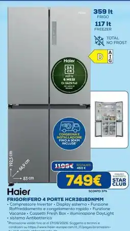 DIMOStore Haier frigorifero 4 porte HCR3818DNMM offerta