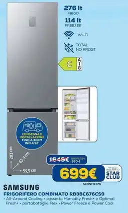DIMOStore Samsung frigorifero combinato RB38C676CS9 offerta