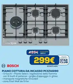 DIMOStore Bosch piano cottura da incasso PCS7A5190 offerta