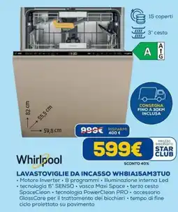 DIMOStore Whirlpool lavastoviglie da incasso WH8IA15AM3TUO offerta
