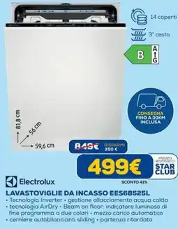 DIMOStore Electrolux lavastoviglie da incasso EES68525L offerta
