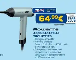 DIMOStore Rowenta asciugacapelli TINY HY7120 offerta