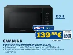 DIMOStore Samsung forno a microonde MG23T5018AK offerta