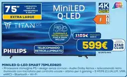 DIMOStore Philips miniled Q-LED smart 75MLED820 offerta