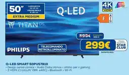 DIMOStore PHILIPS Q-LED smart 50PUS7810 offerta