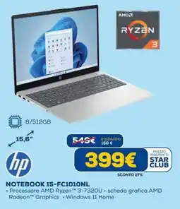 DIMOStore hp NOTEBOOK 15-FC1010NL offerta