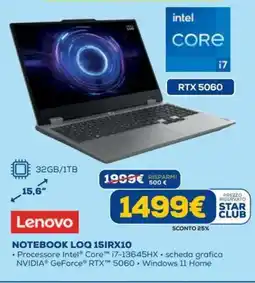 DIMOStore Lenovo notebook LOQ 15IRX10 offerta