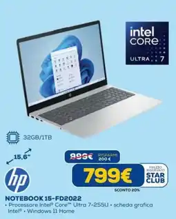 DIMOStore Hp notebook 15-FD2022 offerta
